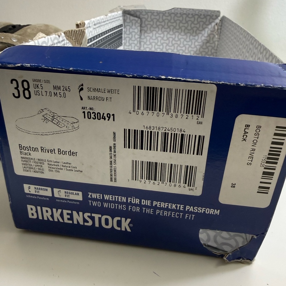 Birkenstock Beige Suede Clogs with Silver Studs - Picture 11 of 15